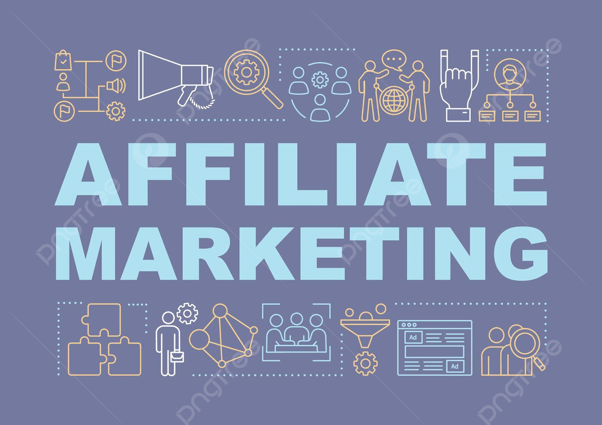 pngtree affiliate marketing banner with linear icons collection isolated typography vector png image 12481081